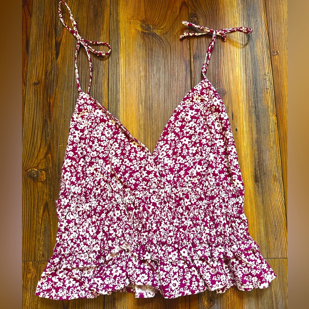 Sim & Sam,floral tank top,size small
